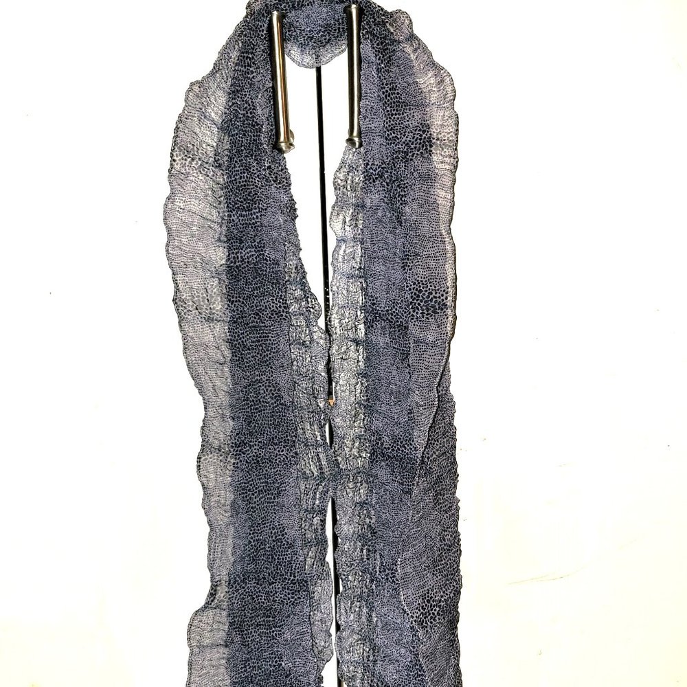 Bijou Brigitte Blues Snake Print Scarf